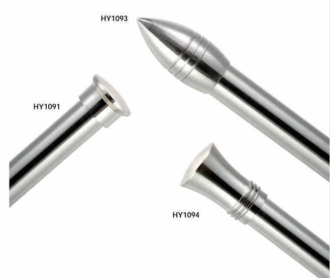 Curtain Rods for windows,1" Diameter Metal Single Adjustable Curtain Rod set with Brackets