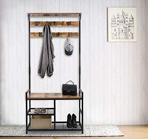 Entryway Hall Tree Coat Rack