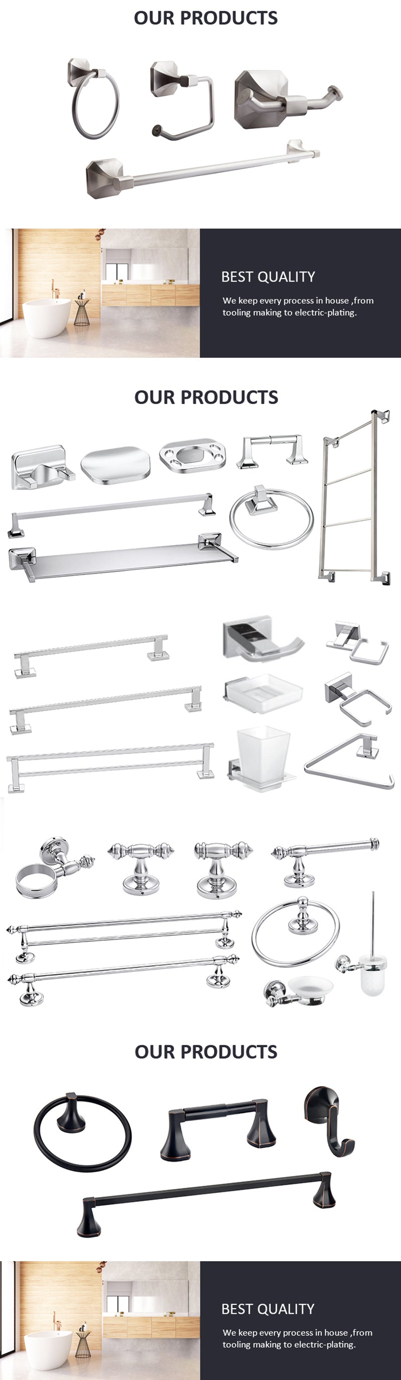 Bathroom accessories set