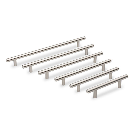 Solid Steel Pull Handle Stainless Furniture Drawer Kitchen Cabinets Handles T Bar